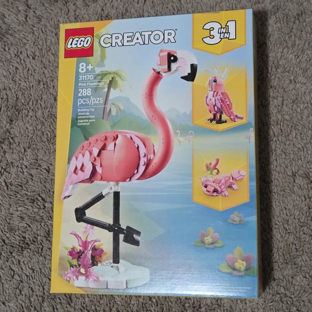 LEGO Creator 3-in-1 Pink Flamingo 31170 Building Set 288 pcs Ages 8+ NEW‎